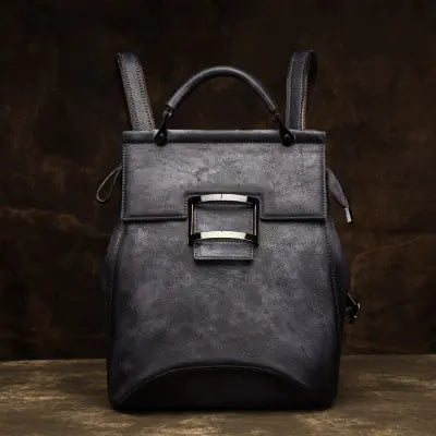 Luxury Vintage Genuine Leather Backpack for Women
