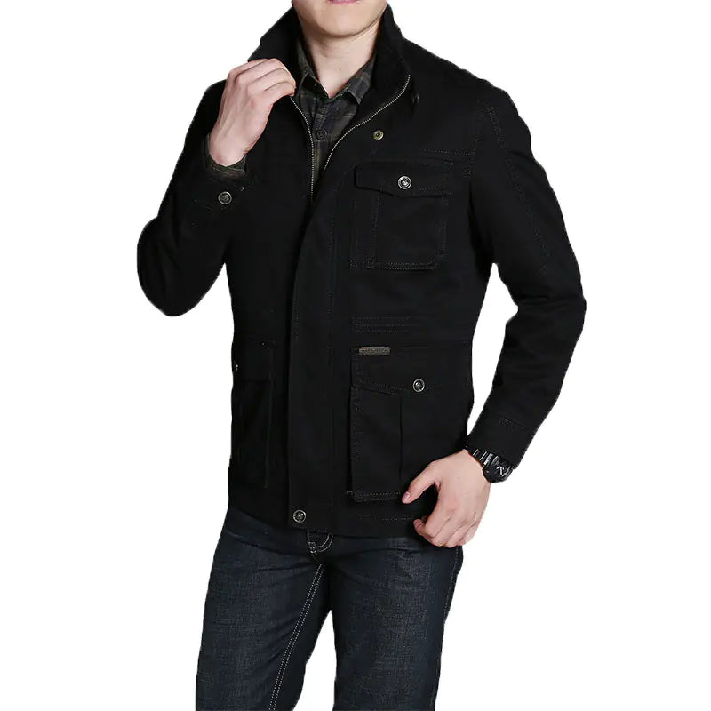 JEEP Men's Spring Cotton Jacket - Long Loose Fit
