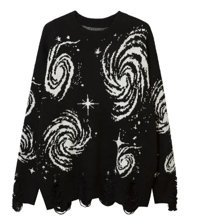 Cool Contrast Color All-Matching Knitted Sweater