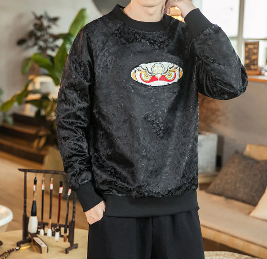 Embroidered Sun Wukong Sweatshirt