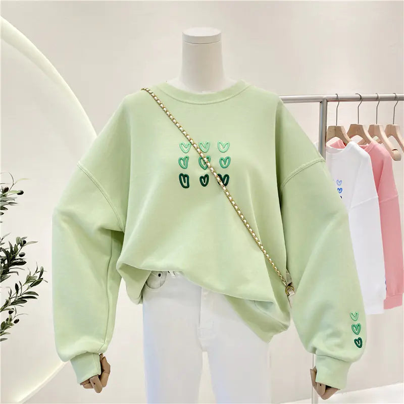 Loose Women's Round Neck Sweatshirt