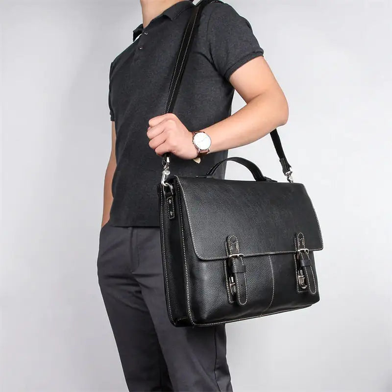 Retro Casual Leather Briefcase for Men