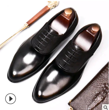 Men's Vintage Leather Dress Shoes - British Style