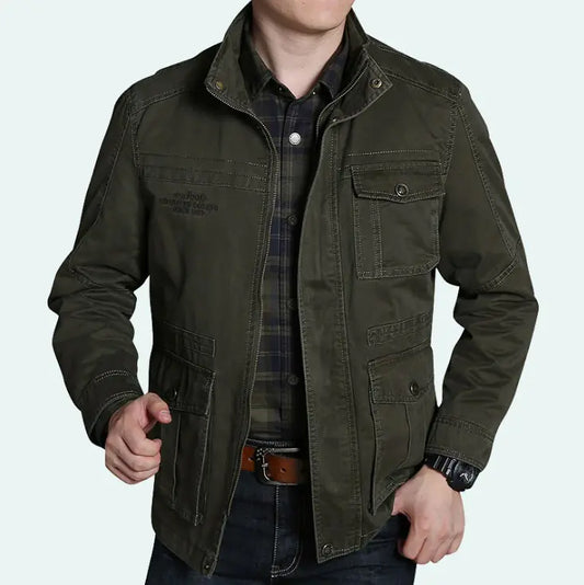 JEEP Men's Spring Cotton Jacket - Long Loose Fit