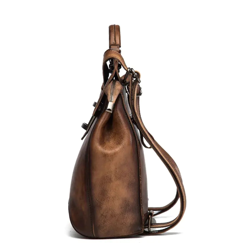 Luxury Vintage Genuine Leather Backpack for Women