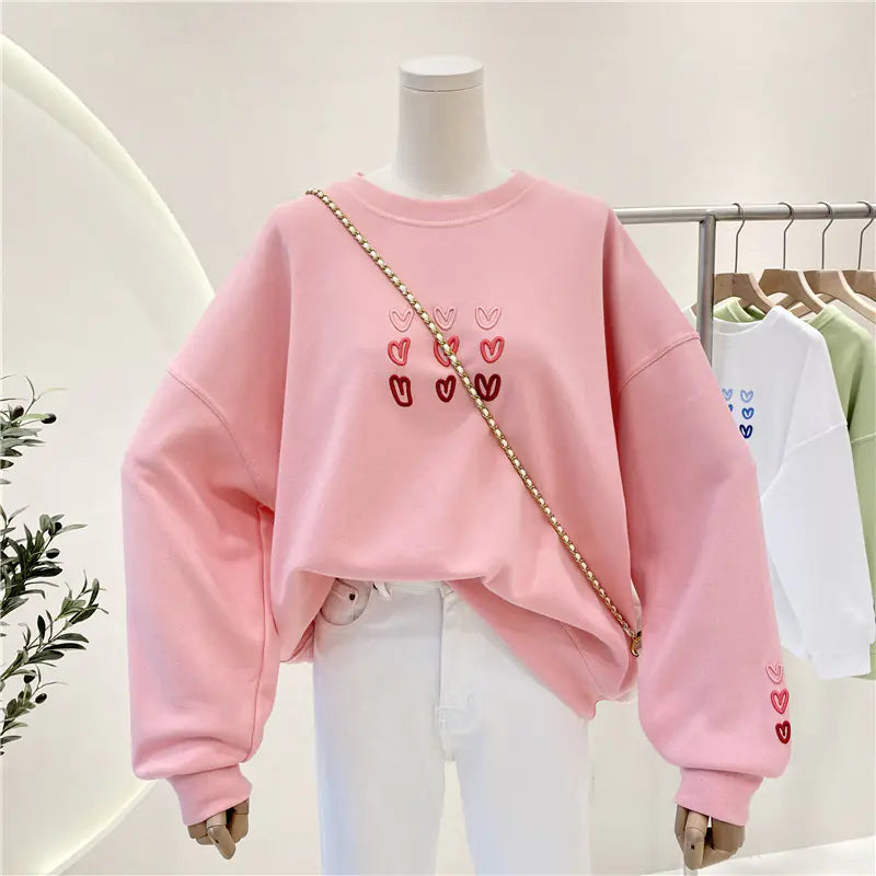 Loose Women's Round Neck Sweatshirt