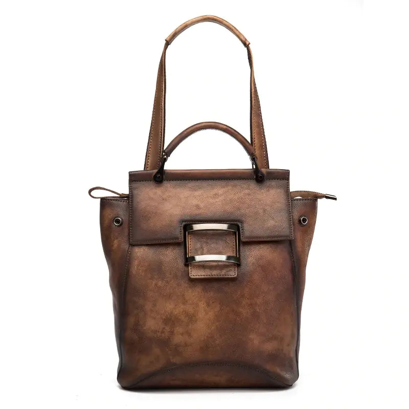 Luxury Vintage Genuine Leather Backpack for Women